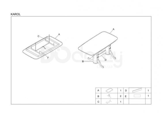 Журнальный столик HALMAR KAROL каштан, фото 3