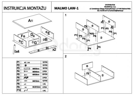 Столик журнальний HALMAR Malmo Law-1, фото 2