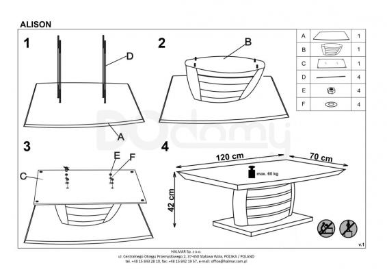 Журнальный столик HALMAR ALISON, фото 2