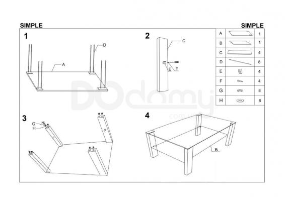 Журнальний столик HALMAR SIMPLE сонома, фото 2