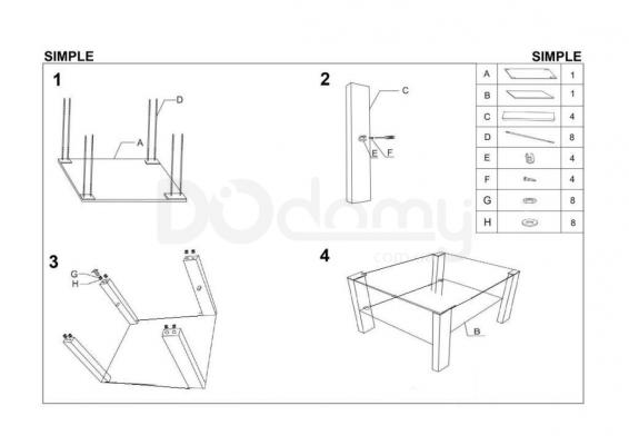 Журнальний столик HALMAR SIMPLE H, фото 2