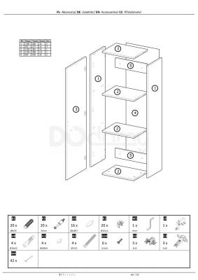 Пенал навесной HALMAR Livo S-120 Белый, Серый, фото 4
