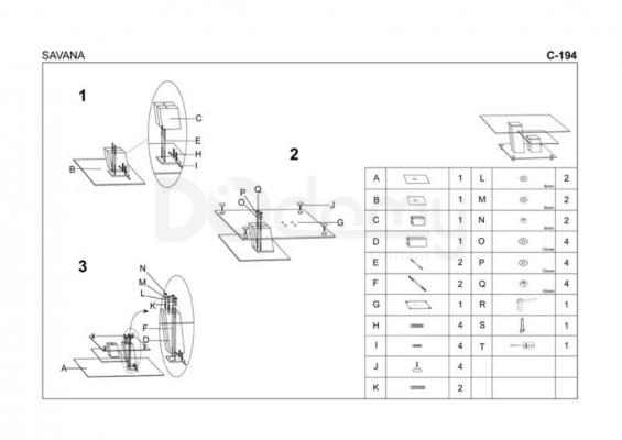 Журнальний столик HALMAR SAVANA, фото 2