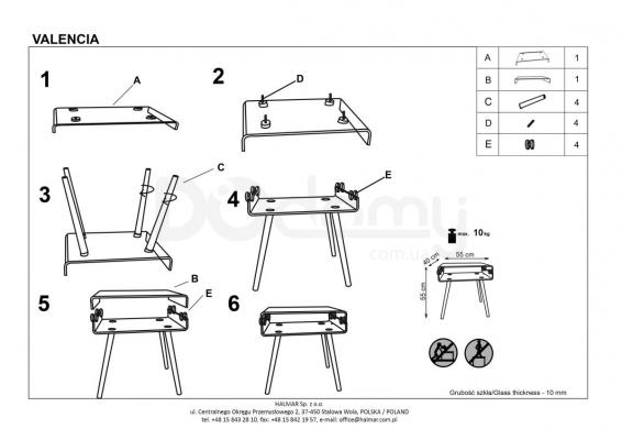 Журнальный столик HALMAR VALENCIA, фото 2