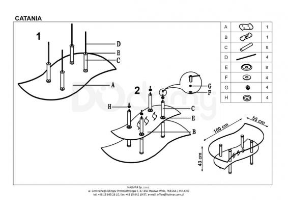 Журнальный столик HALMAR CATANIA, фото 2