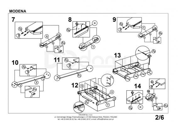 Ліжко HALMAR Modena 160 сіре, фото 3