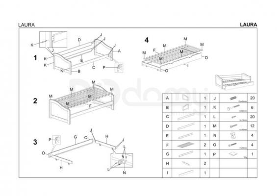 Кровать детская HALMAR Laura, фото 2
