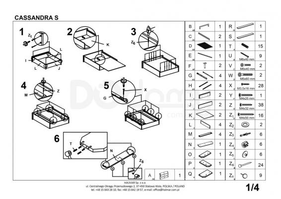 Кровать CASSANDRA S 140 Нalmar, фото 2