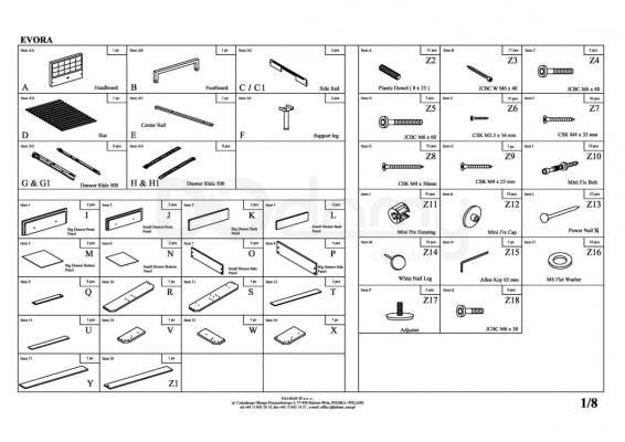 Кровать HALMAR EVORA, фото 2