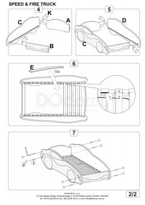 Ліжко дитяче HALMAR Speed, фото 3