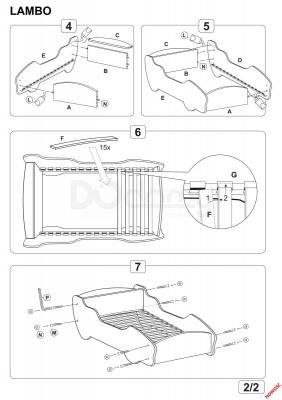 Ліжко дитяче HALMAR LAMBO, фото 3