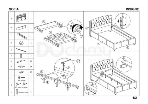 Ліжко HALMAR SOFIA, фото 2