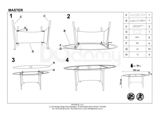 Стол садовый HALMAR Master, фото 3