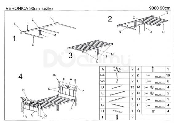 Ліжко HALMAR VERONICA 90, фото 2