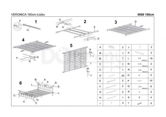 Ліжко HALMAR VERONICA 160, фото 2
