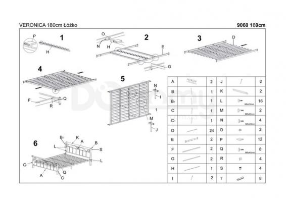 Ліжко HALMAR VERONICA 180, фото 2
