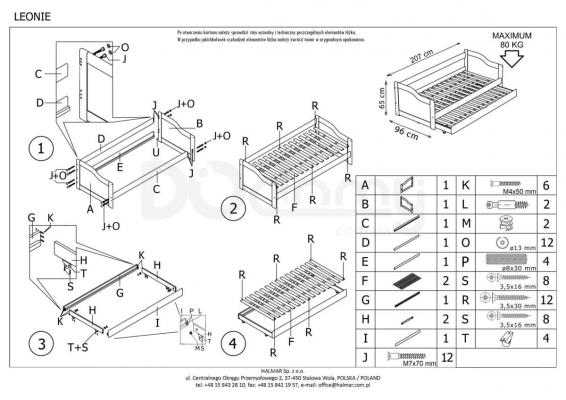 Кровать детская HALMAR Leonie 2, фото 2