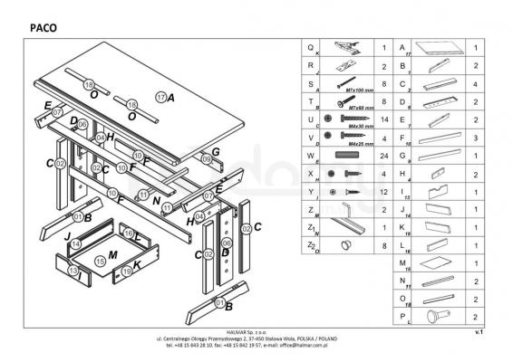 Стол детский HALMAR Paco, фото 2