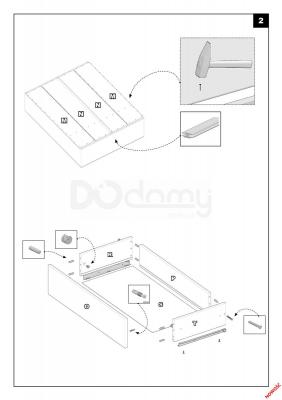 Шафа HALMAR DREAM SP2 білий з дзеркалом, фото 3