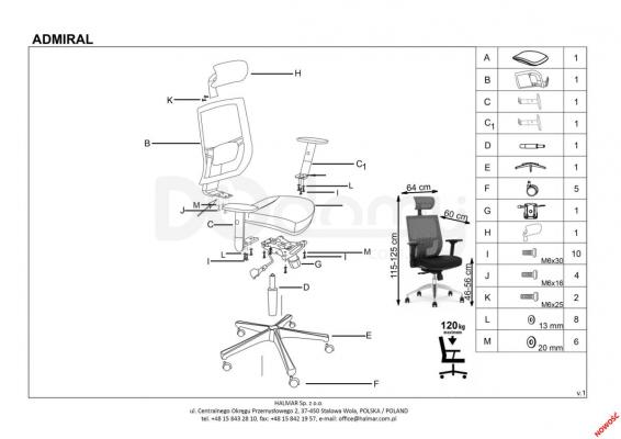 Офісний стілець HALMAR AMBASADOR, фото 2