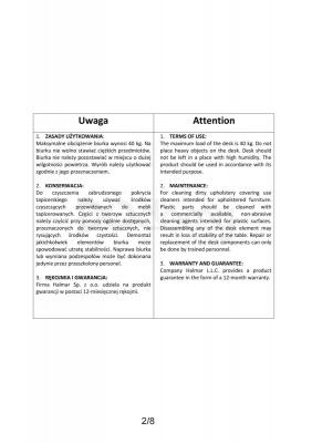 Стіл письмовий HALMAR B-30, фото 3