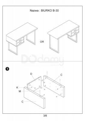 Стіл письмовий HALMAR B-30, фото 4