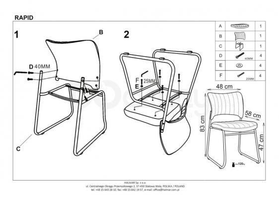 Офісний стілець HALMAR Rapid, фото 2