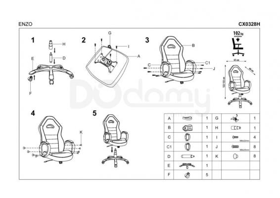 Офісний стілець HALMAR Enzo, фото 2