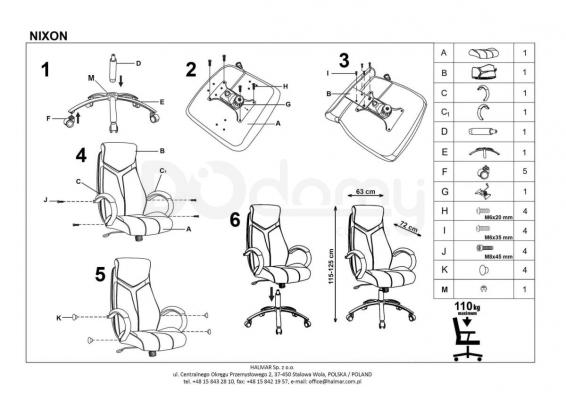 Кресло офисное HALMAR Nixon, фото 2