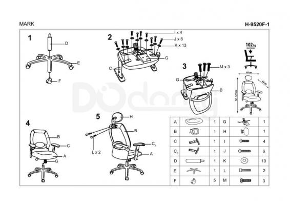 Офісний стілець HALMAR Mark, фото 2