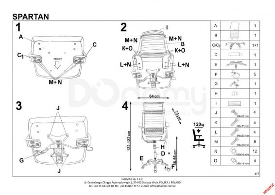 Кресло офисное HALMAR SPARTAN, фото 2