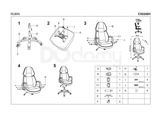 Офіснй HALMAR Стілець Rubin, фото 2