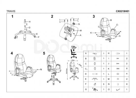 Кресло офисное HALMAR Travis, фото 2