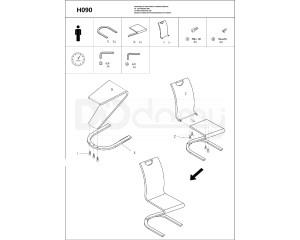 Крісло SIGNAL H-090 білий хром, фото 2