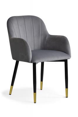 Крісло Atreve Tulip Сірий / чорний / Золотий, фото 1