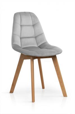 Кресло Antreve Westa Вельвет Светло серый / Бук, фото 1