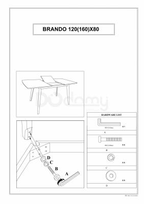 Стіл SIGNAL Brando 120x80(160), фото 2