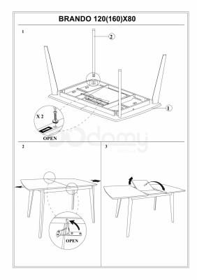 Стіл SIGNAL Brando 120x80(160), фото 3