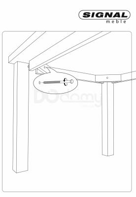 Стіл SIGNAL Poprad II 140 коричневий віск, фото 2