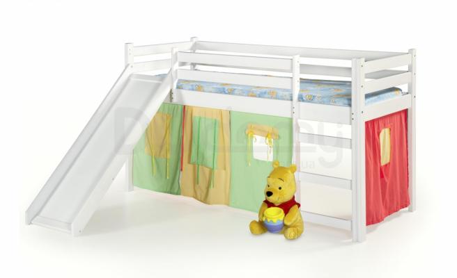 Кровать двухъярусная HALMAR c горкой Neo Plus Белый, фото 1