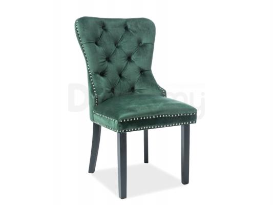 Стілець SIGNAL August Velvet Зелений / чорний, фото 1