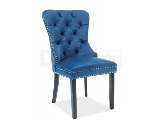 Стул Signal August Velvet Синий / Черный, фото 1