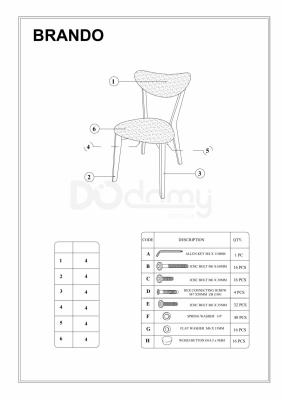Стілець SIGNAL Brando дуб / Сірий, фото 2
