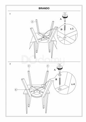 Стілець SIGNAL Brando дуб / Сірий, фото 3