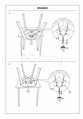 Стілець SIGNAL Brando дуб / Сірий, фото 4