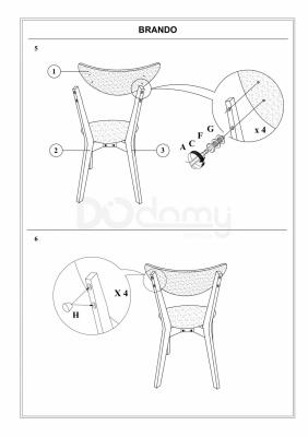 Стілець SIGNAL Brando дуб / Сірий, фото 5