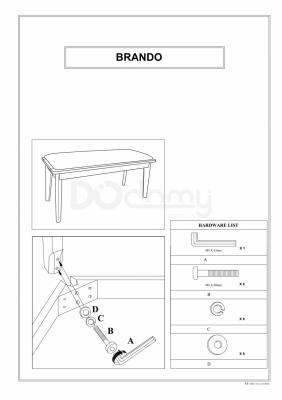 Лавка SIGNAL Brando дуб / Сірий, фото 2