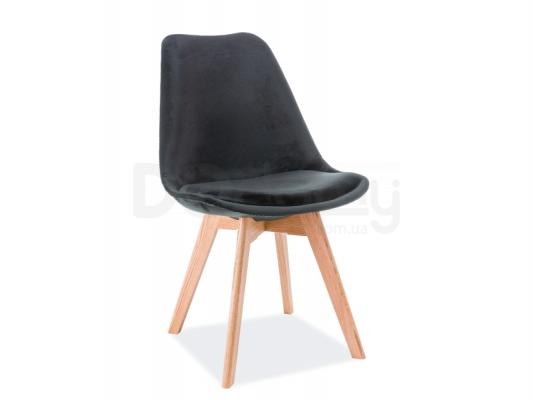 Стілець SIGNAL Dior Velvet dąb дуб / чорний, фото 1