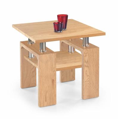 Журнальний стіл HALMAR DIANA H MDF KWADRAT дуб золотий, фото 1