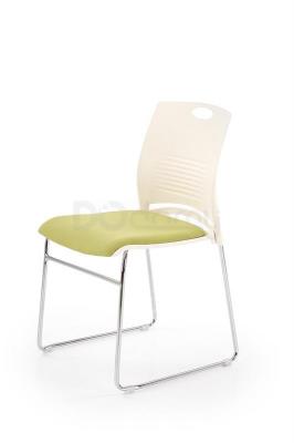 Стілець HALMAR CALI білий / Зелений, фото 1